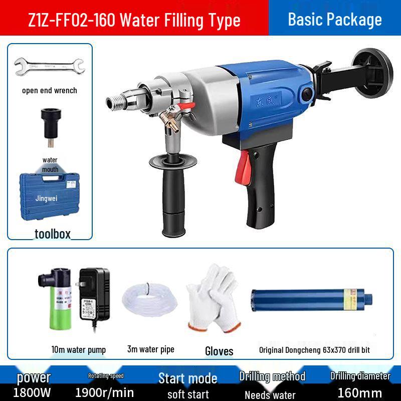 Diamond Core Drill for Concrete AC Vent Openings - Light-Duty Benchtop High-Power Machine