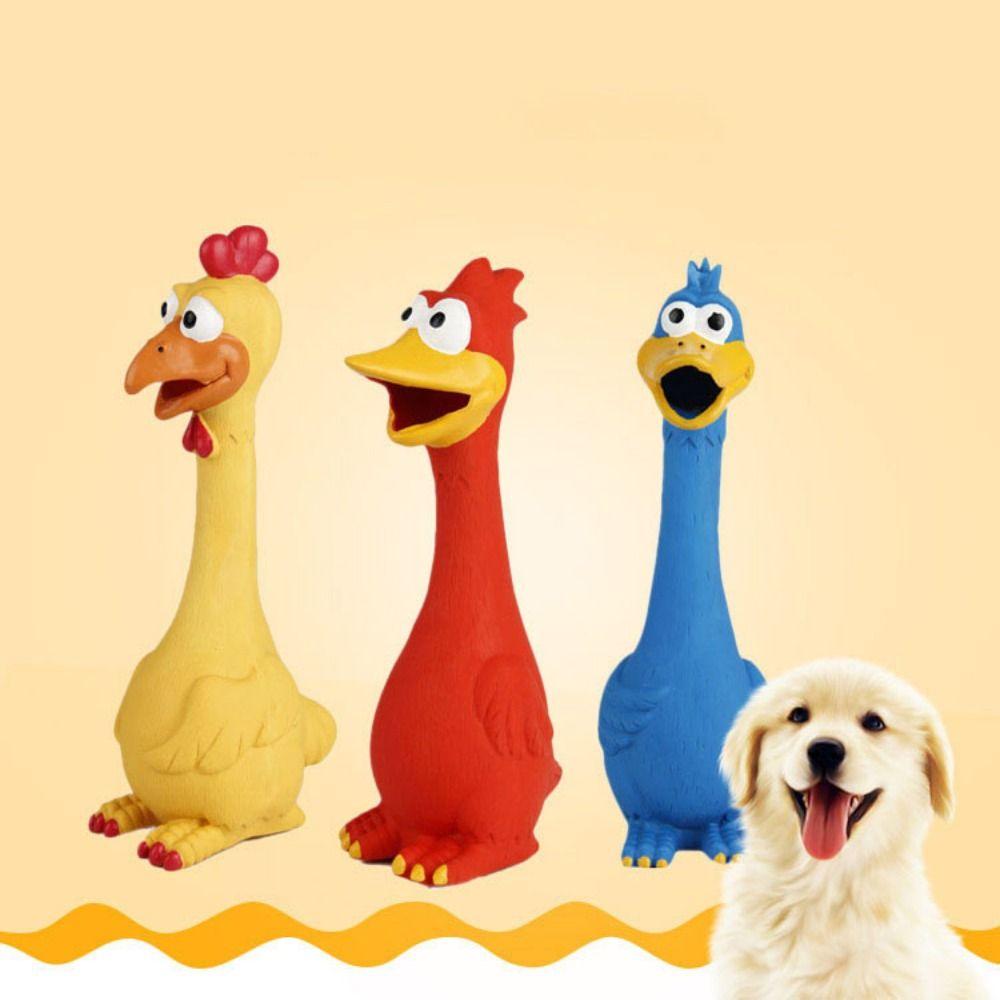 Chewing Resistant Latex Screaming Chicken Simulation Pet Squeeze Sound Toy Medium and Large Dog