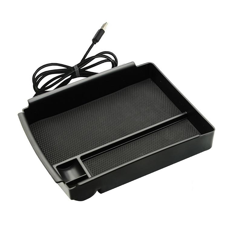 Для Tesla Model XS 2016 ~ 2019 аксессуары, подлокотник для центральной консоли, органайзер, беспроводное зарядное устройство для телефона, лоток для хранения, подставка