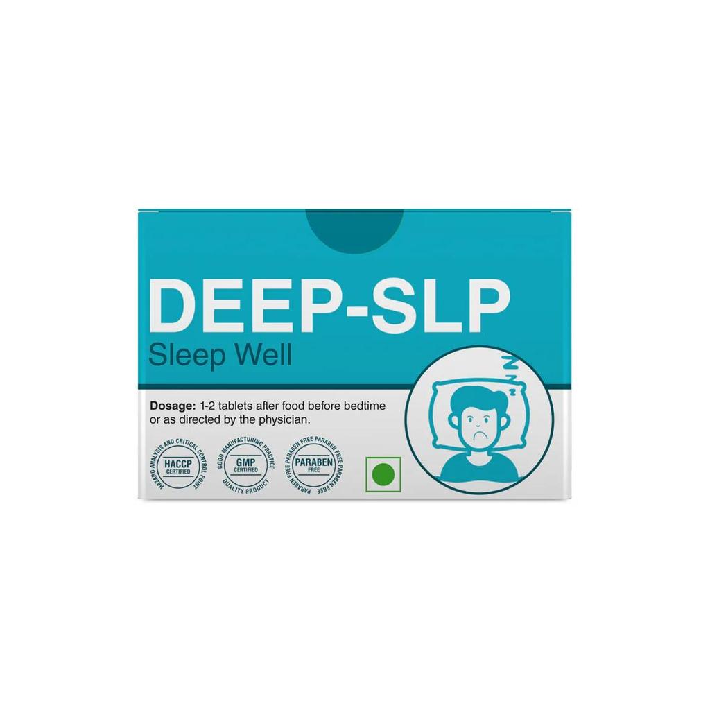 Sri Sri Tattva Таблетки DEEP-SLP | Аюрведическая травяная смесь для расслабления и спокойного сна | 1000 мг