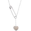New 925 Sterling Silver Heart Shape Charm Pendant Choker Necklace For Girl Women Statement Wedding Jewelry Dz457