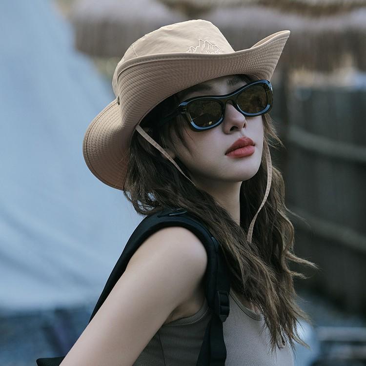 New summer western denim outdoor hiking camping mountaineering hat women's quick-drying waterproof sunshade sun protection hat