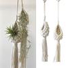 For Indoor Living Room Balcony Macrame Plant Hangers Handmade Garden Plant Pot Holder Decor Cotton Rope Hanging Planter