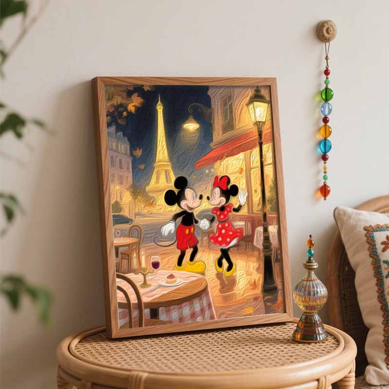 Disney Микки Минни Маус Париж Эйфелева башня Раскраска по номерам Набор для рисования Арт-набор Домашний декор Подарок