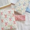 Fabric Floral Patterns Notebook Multipurpose Diary Protective Cover Bow Print Diary Book  Writing