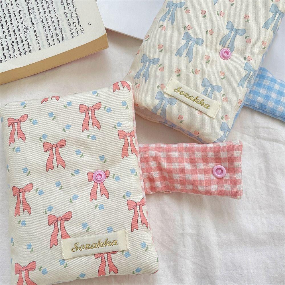 Fabric Floral Patterns Notebook Multipurpose Diary Protective Cover Bow Print Diary Book  Writing