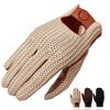 Fashion Driving Gloves Genuine Sheepskin Leather Glove Men Keep Warm Knitting Mittens