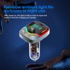 Bluetooth 5.3 Car FM Transmitter Handsfree PD+3.1A Dual USB Type C Phone Charger Quick Charging with RGB Light AUX Music Kit