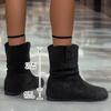 Женские балетки Ботильоны Зимние сапоги Замшевая обувь Средний каблук Повседневные кроссовки Зимний тренд 2025 Большой размер Ходьба Нескользящие Модные ботильоны
