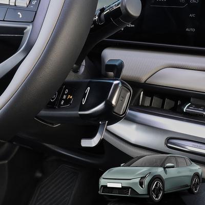 For Kia EV4 2025 2026 Car Tuning Black Car Aluminum Alloy Steering Wheel Column Shift Knob Cover Accessories