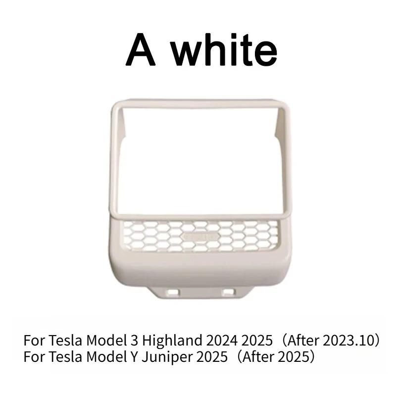 For Tesla Model Y Juniper 2025 Rear Screen Cover Protector Frame Back Air Vent Trim Protective White Car Interior Accessories