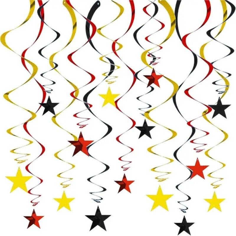 30 шт. Элегантные подвесные спирали со звездами для украшения фестивалей и вечеринок, разработанные для легкой установки и стабильного использования