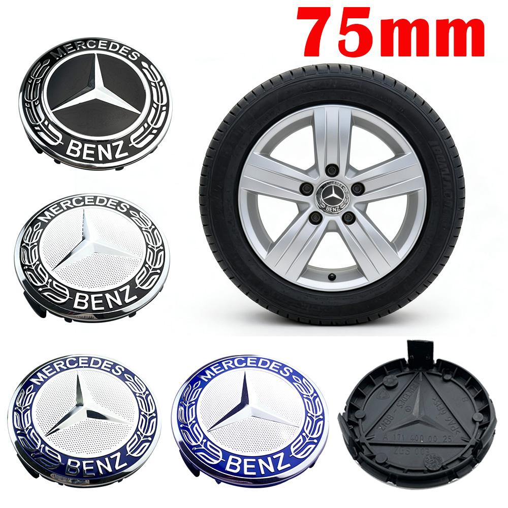 New For Mercedes Benz 4pcs 75MM Car Wheel Center Hub Caps Covers A B C S Class AMG GLA CLA GLC W176 W221 W204 W205 accessories