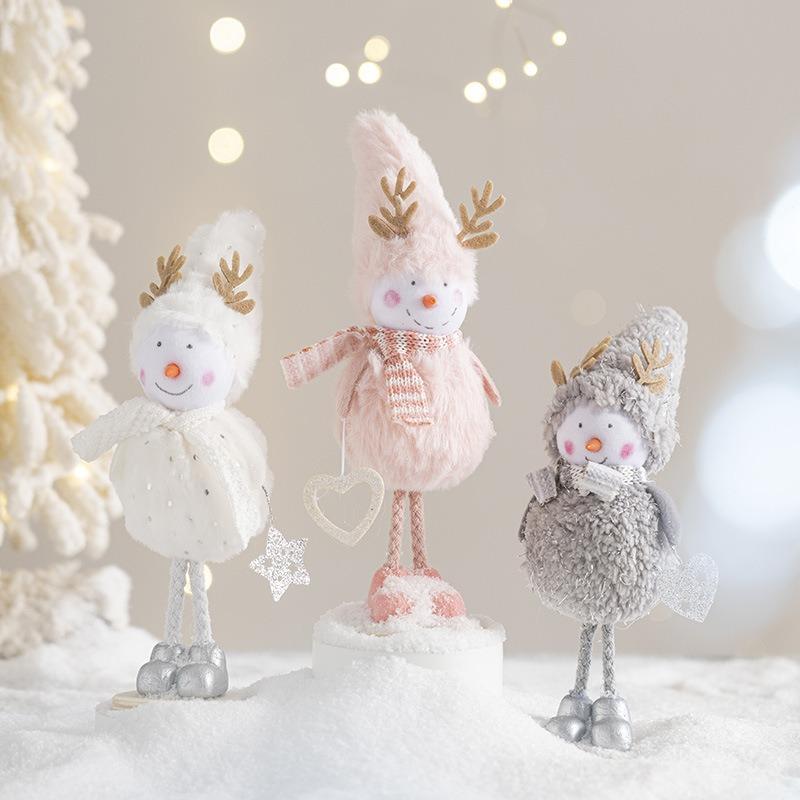 Christmas decoration ornament cute snowman ornament scene arrangement props Christmas atmosphere dress up small ornament