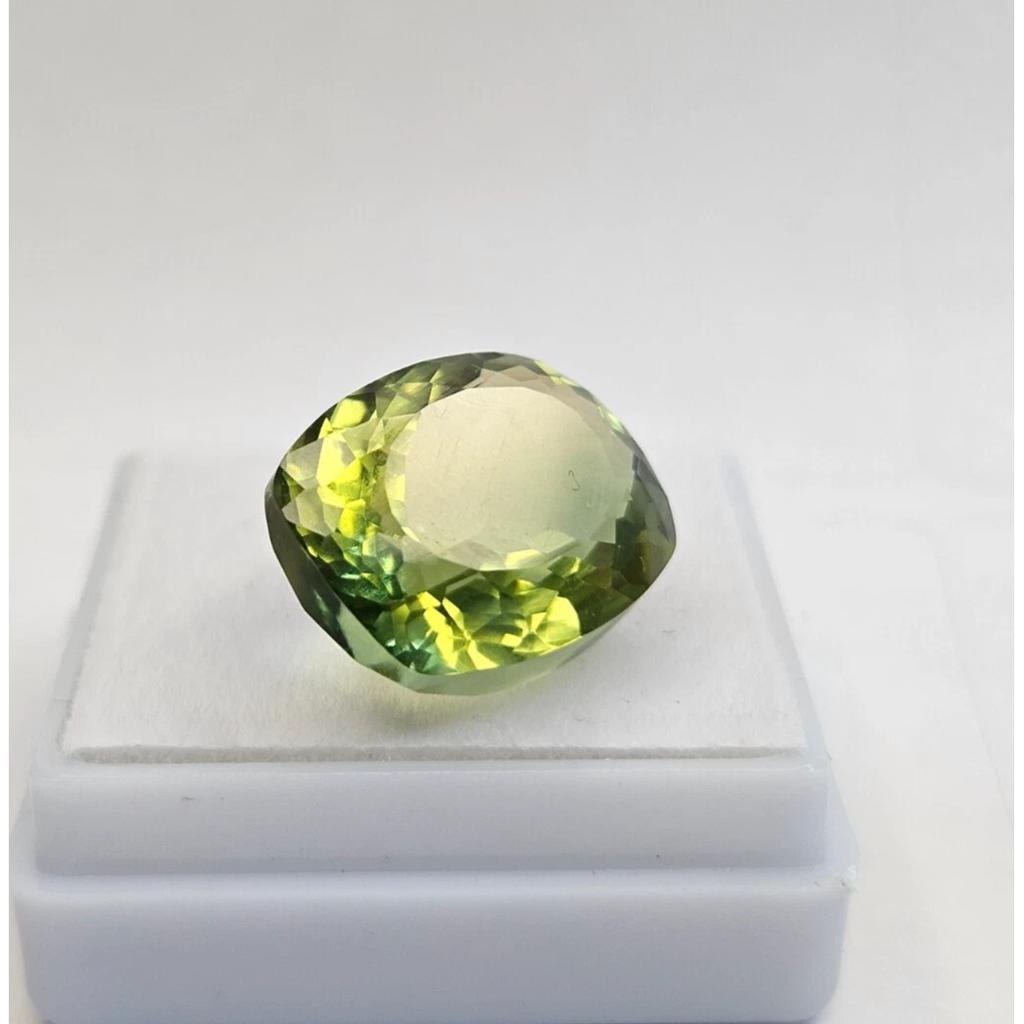 Bi-Color Tourmaline Natural 10-11 Ct Cushion Cut Stunning Certified Gemstone