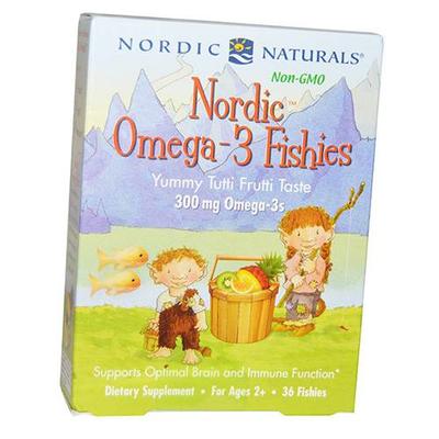 Рыбий жир для детей, Nordic Omega-3 Fishies, 36гелкапс Тутти фрутти (67352013)