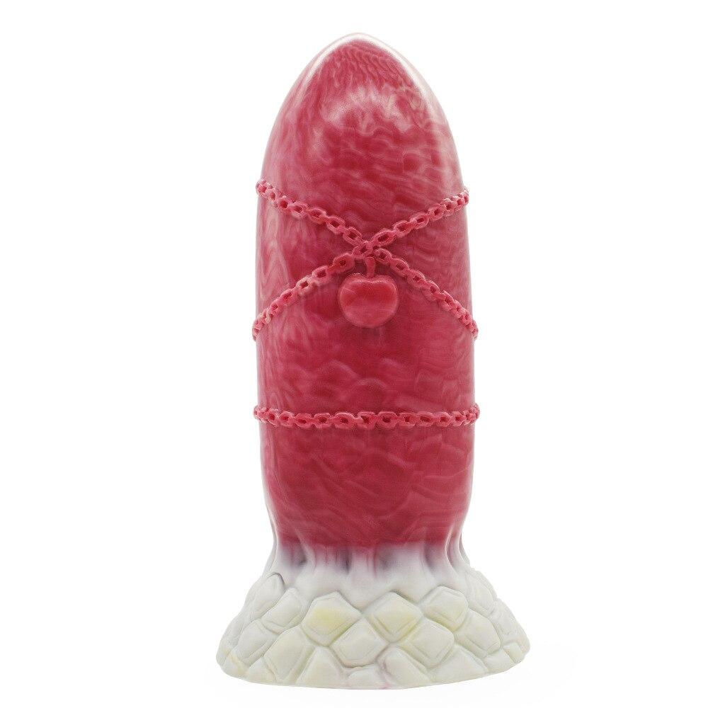 Женский мастурбатор, фаллоимитатор с присоской, круглая головка, анальная пробка, жидкий силикон, большая анальная пробка, секс-игрушка для фистинга, реалистичный член