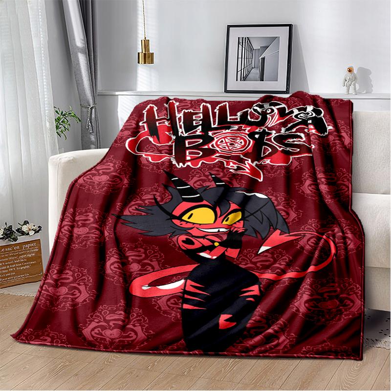 2025 Новое мягкое одеяло H-Helluva Boss Blitzo Cartoon, мягкое одеяло для дома, спальни, кровати, дивана, пикника, дорожного чехла, подарка ребенку