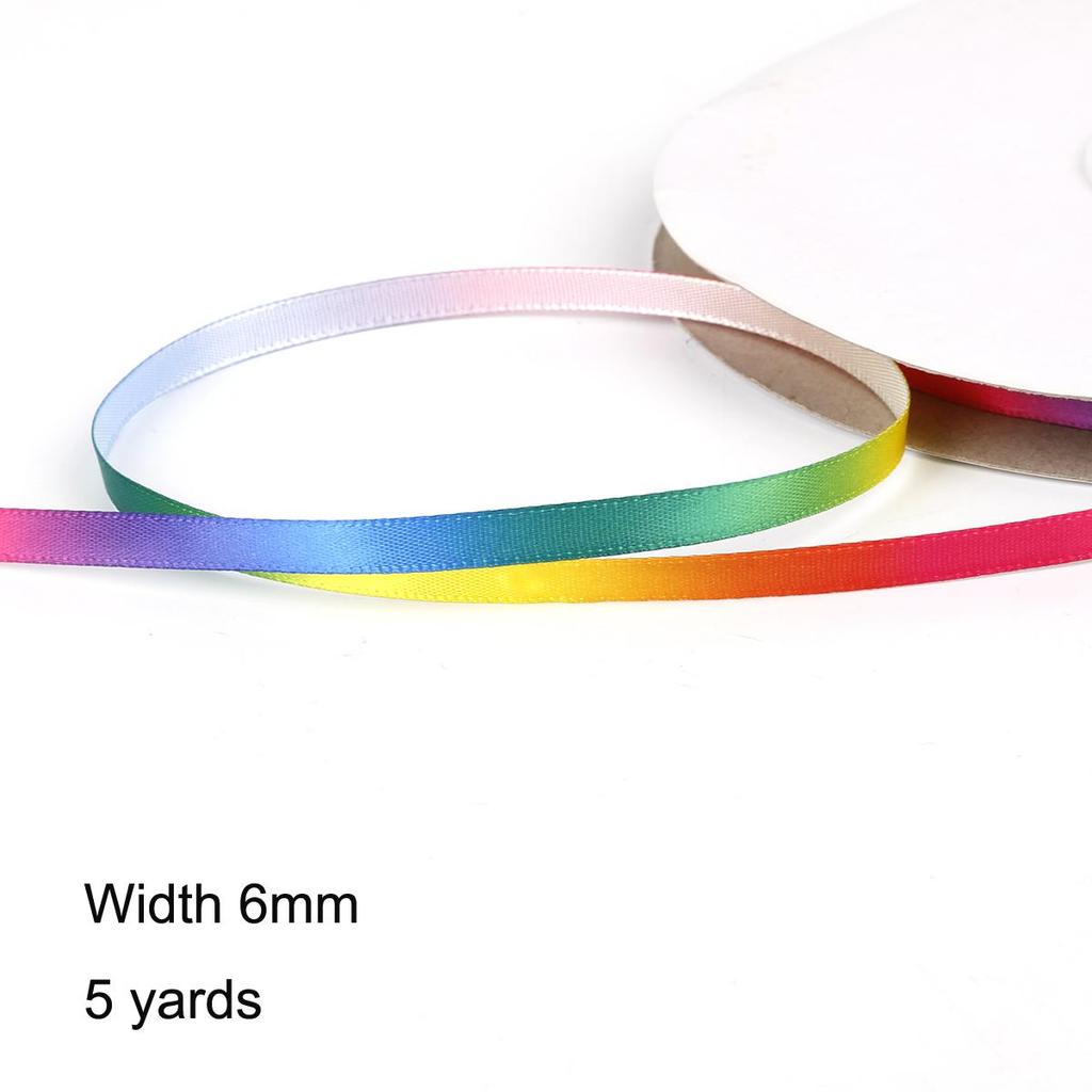 Шелковистые ленты в крупный рубчик градиентного цвета, украшения для свадьбы, фестиваля, вечеринки, бант, открытка, подарочная упаковка, принадлежности