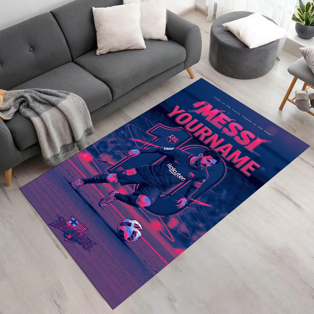 Messi Customizable Name Carpet Design for Dining Room Dormitory Hallway Decorate room Antislip Carpet Office home decor Best for Christmas
