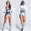 Halloween Wandering Earth Pilot Astronaut Silver Female Space Stage Party Costume