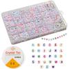 Alphabet Beads Set of About 1200 Spacer Beads Accessories Colorful Letter Beads Round 7x4mm DIY Handmade Accessories Freely Mix and Match