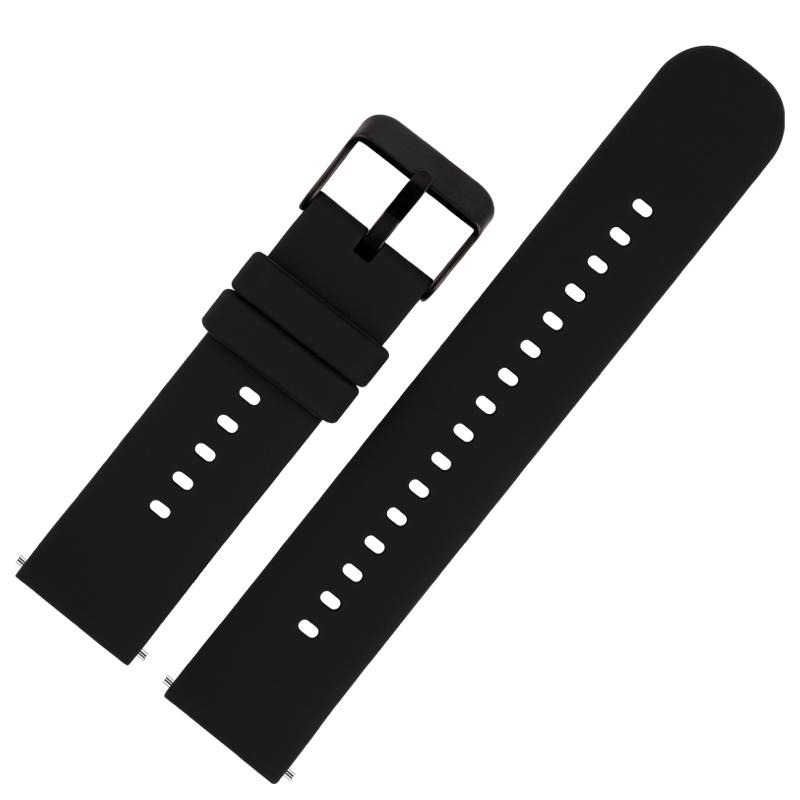 Быстросъемный ремешок для часов Huawei GT1 GT2 GT3 Magic2 Watch3 honor 2/2e GS PRO, мягкий ремешок 20 22 мм, черная силиконовая ремешок-браслет