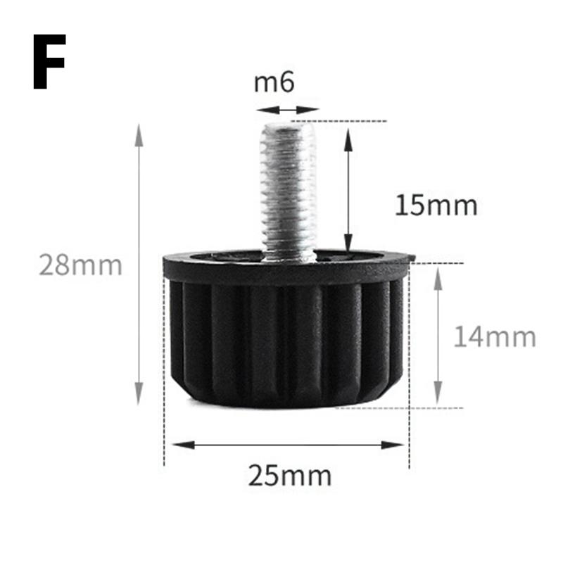 5 шт. Стальные ножки для мебели Противоскользящее основание Ножки для стола Шкафа Подушка Регулируемые Выравнивающие Ножки для пола Ножки для стула Выравниватель Ножки для стола M6 M8 M10