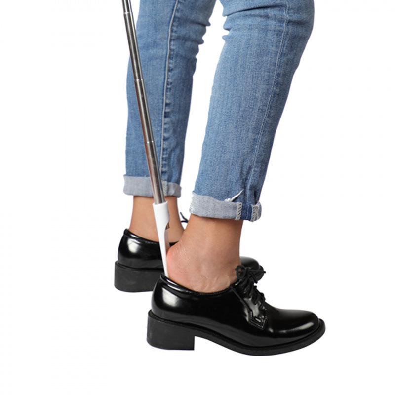 Телескопическая ложка для обуви из нержавеющей стали: Артефакт для снятия и подъема обуви с длинной ручкой