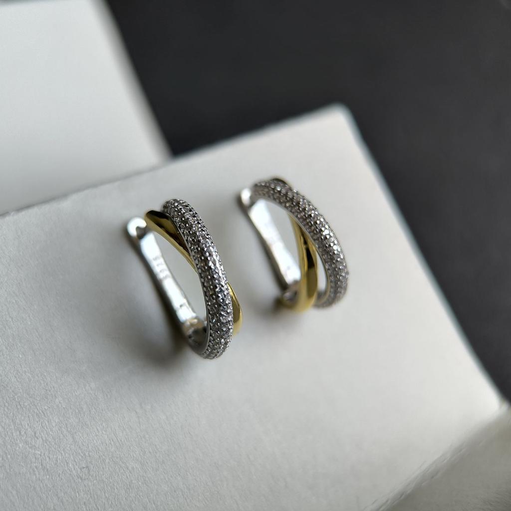 Серебряные серьги с фианитами (2182757)