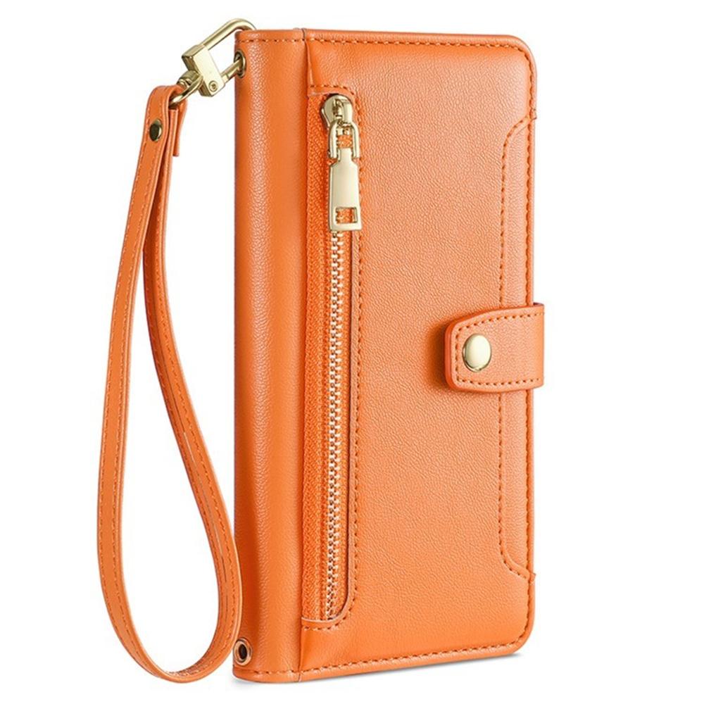 For Xiaomi Redmi 15C 4G (Global) (171mm)/Poco C85 4G (171mm) Leather Case Zipper Pocket Wallet Phone Cover with 2 Straps