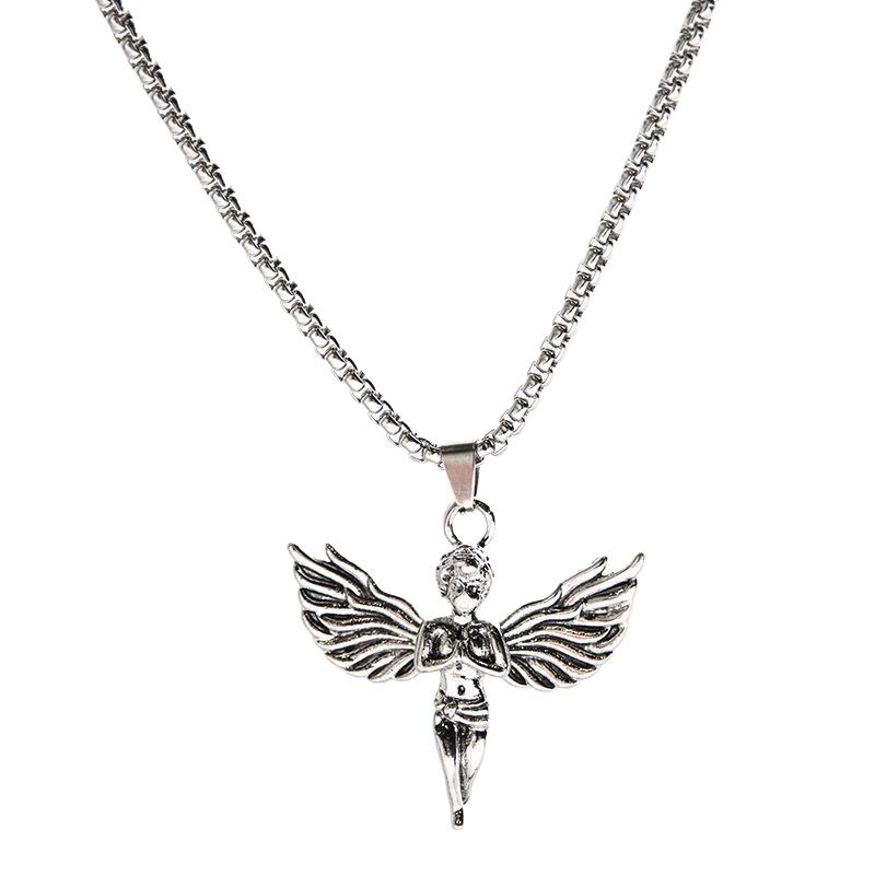 Versatile Hip-hop Necklace Men's Fashion Brand Street Pendant Bungee Sweater Chain Accessories Pendant