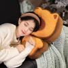 Кавайная Мультяшная Реалистичная Плюшевая Игрушка Кот Капибара в Шапке Печенья Масляное Печенье Плюшевая Игрушка Еда Закуска Торт Плюшевый Кот Печенье Кукла Игрушки для Детей
