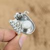 Mothers Day Sale Round Rainbow Moonstone Stone 925 Silver Boho Flower New Ring