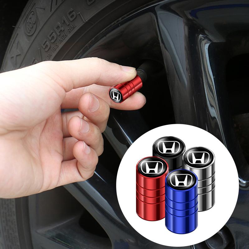 4Pcs 3D Metal Wheel Tire Valve Caps dust-proof Cover For Honda Civic Accord Odyssey City Pilot Jazz CRV HRV Legend Accessories ZOPJT1