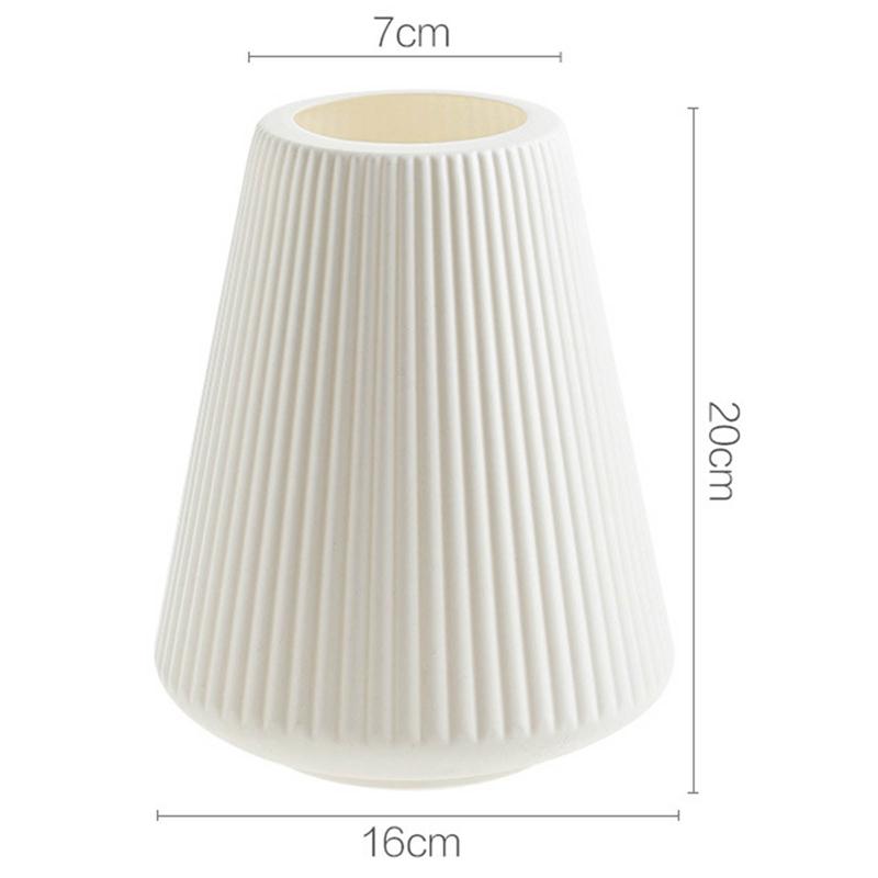 Пластиковая ваза для украшения дома, белая имитация керамического цветочного горшка, корзина для растений, скандинавская свадьба, декоративный обеденный стол, спальня