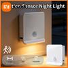 Xiaomi Перезаряжаемый светодиодный ночник с датчиком движения Спальные лампы Ночник Прихожая Лестница Коридор Гараж Подвал Шкаф Кухонный свет