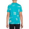 Nike Футболка Ss25 Удобная Спортивная Повседневная Круглый Вырез Короткий Рукав Детские топы Синий HQ9292-345