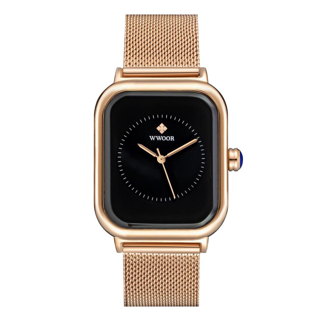 WWOOR New Fashion Classic Ladies Watch Elegant Light Luxury Square Quartz Waterproof Women's Watch