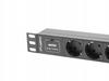 Listwa zasilająca Lanberg do szaf 10" 1U 10A PDU 3x Schuko 2m czarna