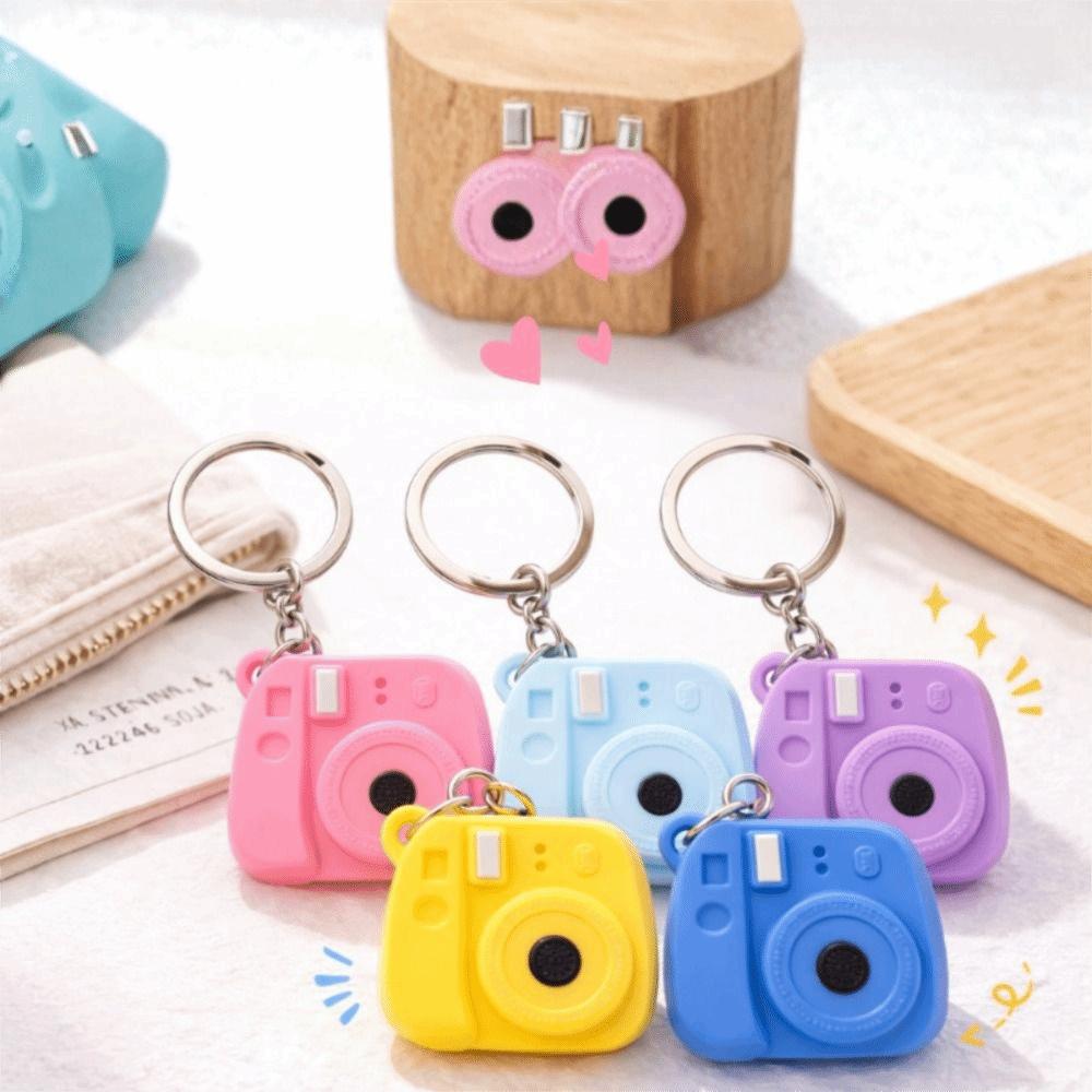 Lightweight 3D Print Camera Pendant Metal Key Ring Bag Hanging Ornament Custom Present