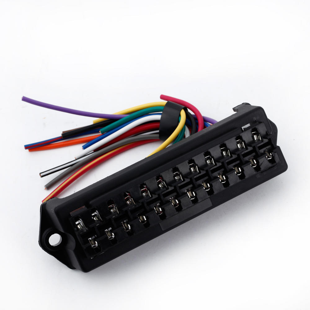 12 Way DC32V Circuit Car Trailer Auto Blade Fuse Box Block Holder ATC ATO 2-input 12-output Wire