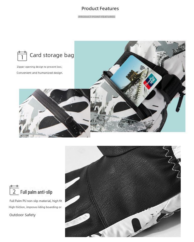 Unisex Winter Ski Gloves: Warm, Waterproof, Touchscreen-Compatible for Outdoor Activities