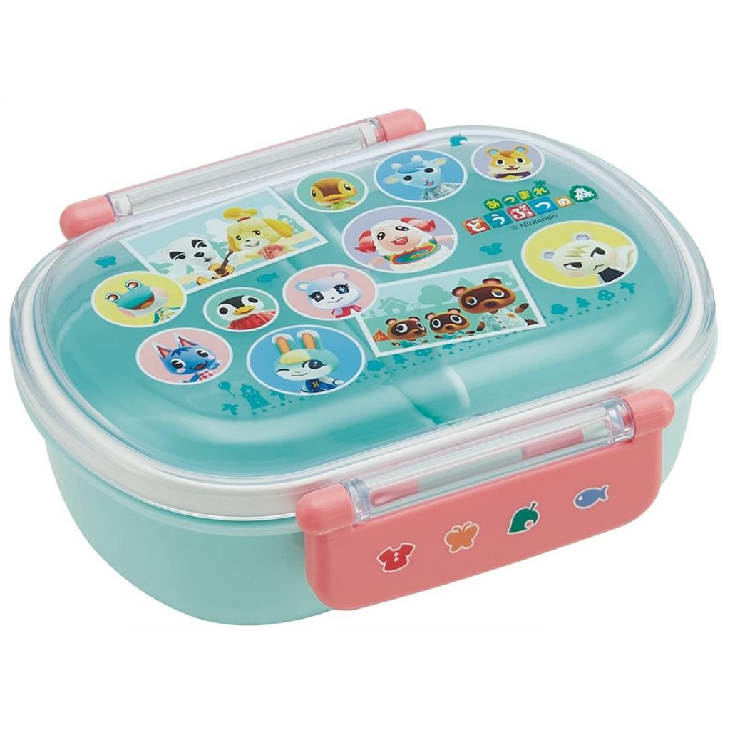 Skater Lunch 1 with Fluffy Meal Made in Animal New Horizons Kids' Box, Tier, 360ml, Inner, Dome-Shaped, Container, Antibacterial, Japan, Crossing