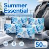 50 шт. Охлаждающие салфетки Портативные Мятные Освежающие для тела Влажные салфетки Очищающие от пота для лета На открытом воздухе Спорт Путешествия Мужчины Женщины
