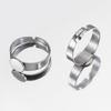 10pcs 8/10/12/14mm Stainless Steel Adjustable Ring Bezel Settings Blank Cabochons Base Tray  for DIY Jewelry Making  Supplies