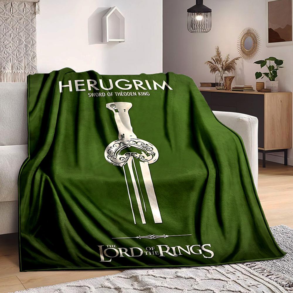 1pc Herugrim Sword Blanket Lightweight Flannel Throw For Sofa, Bed, Travel, Camping, Livingroom, Office, Couch, Chair, And Bed
