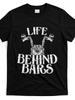 Humorous T-Shirt for Men Featuring a Motorcycle Prison Joke, Designed with a Distressed Look. Perfec