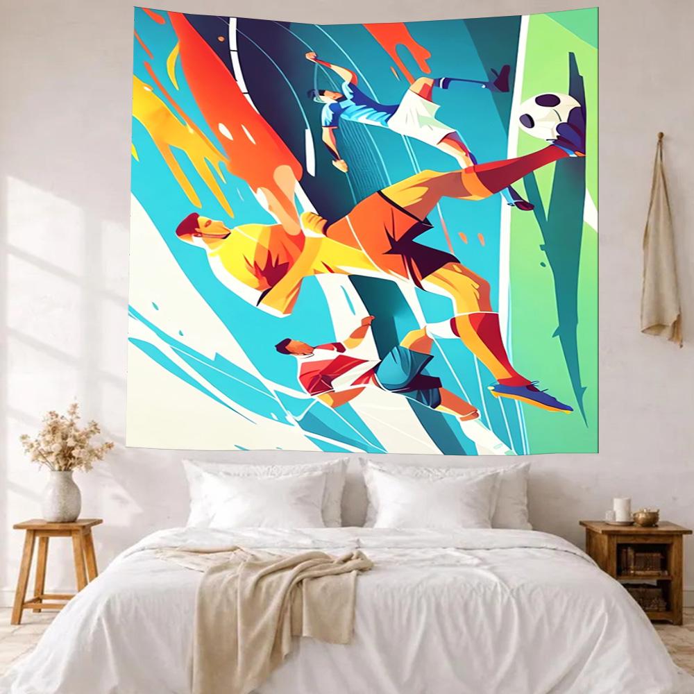 Soccer Wall Decor Tapestry Art For Pet Memorial Birthdaywedding Party Backdrop Family Gift