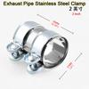 Car Motorcycles Universal 2"/2.5" Exhaust Clamp Stainless Steel Exhaust Tube Pipe Connector Joiner Sleeve Clamp Adjustable Tip